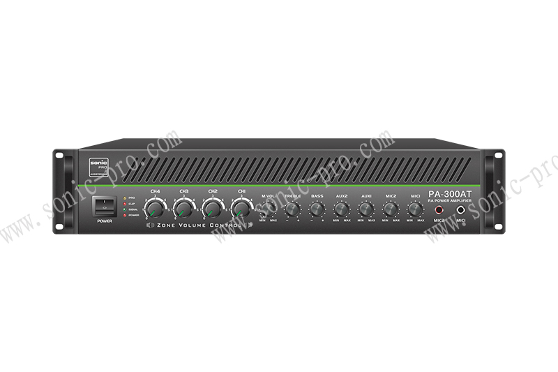 浙江PA-300AT 四分区独立音量可调合并式功放（300W）