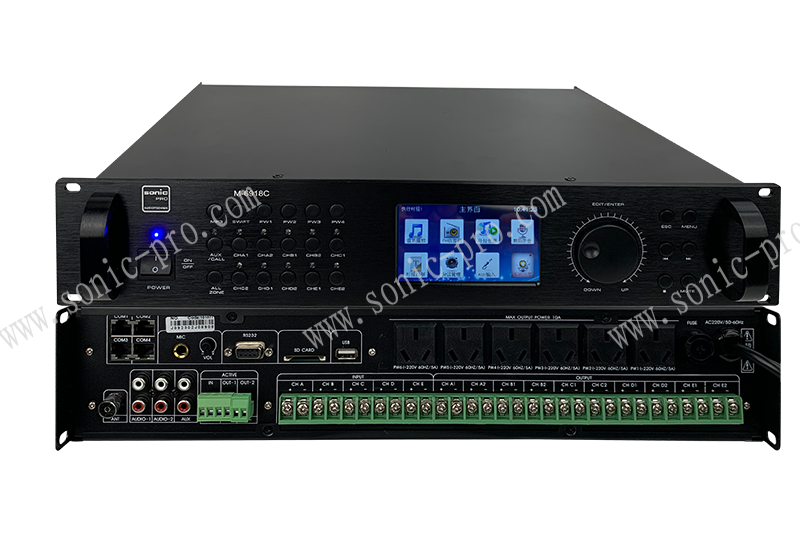 浙江M-6918C MP3编程分区控制器 （5*10功率分区）